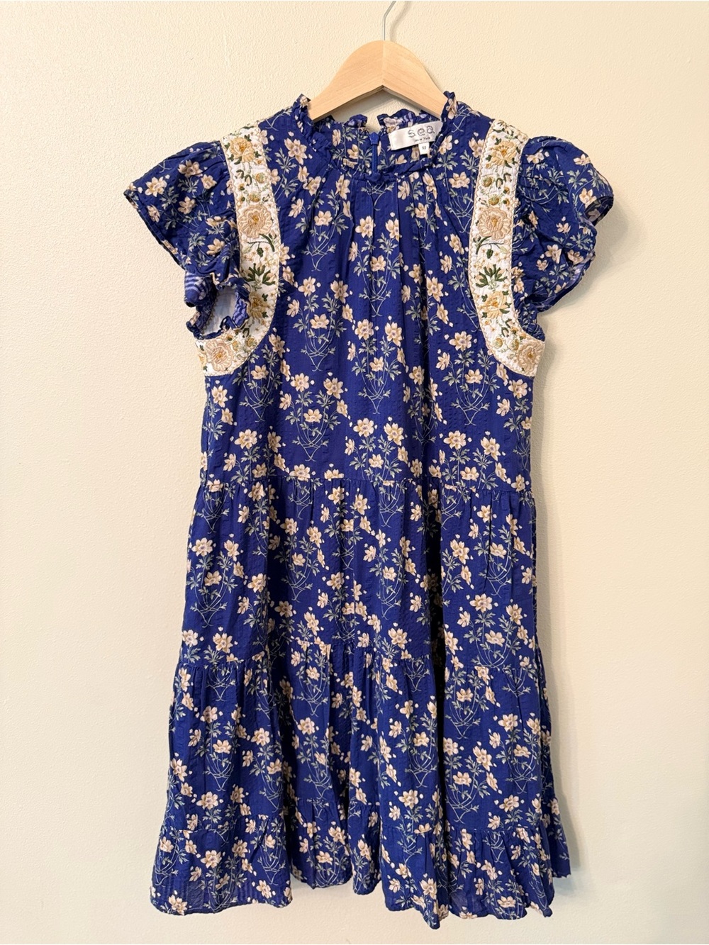 Sea New York Elizabeth Floral Flutter Sleeve Mini Dress XS - Picture 4 of 11